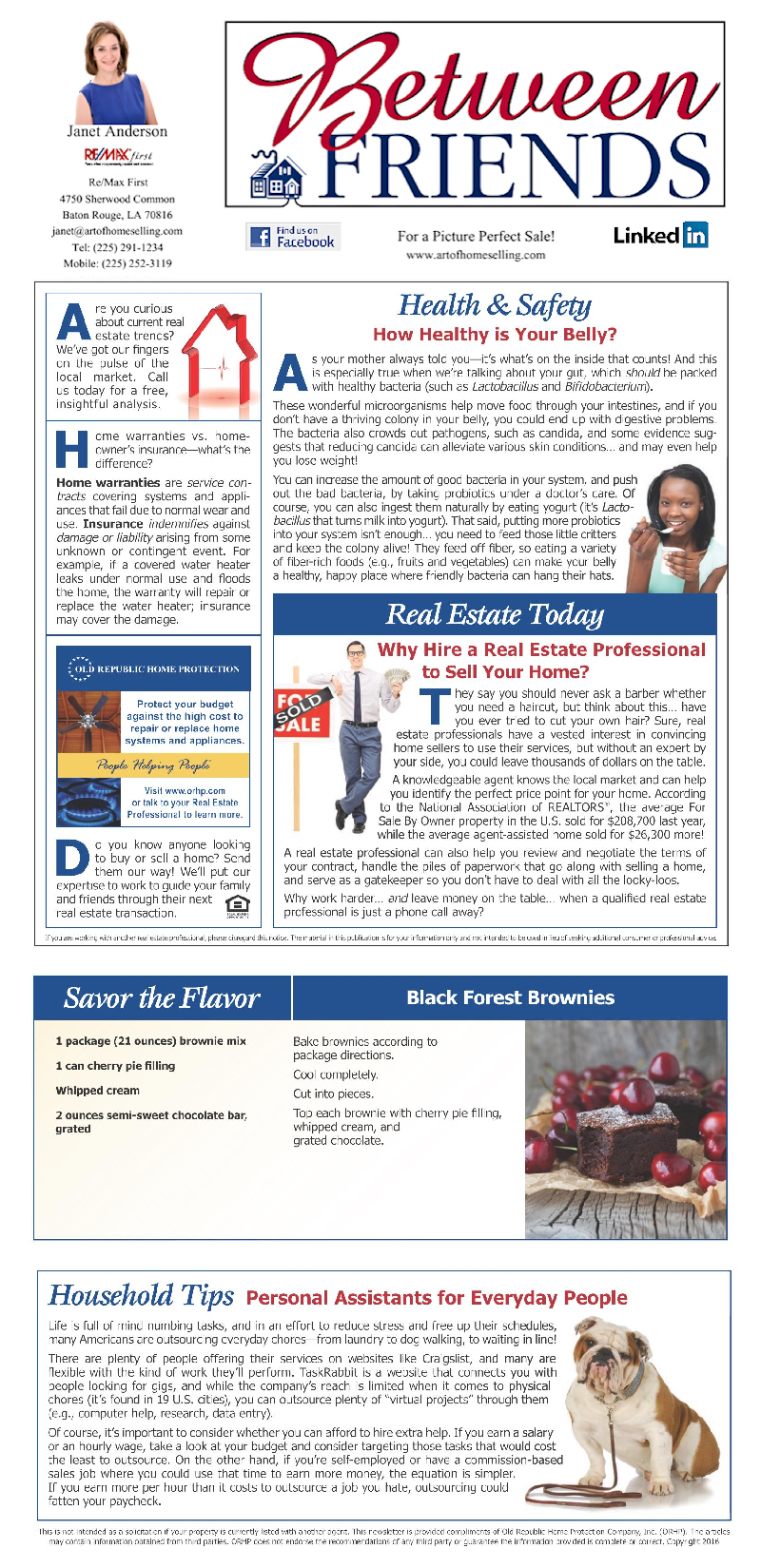 Between Friends Newsletter